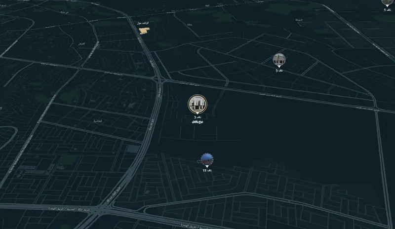 خريطة المدينة المنورة وموقع مشاريع ناف